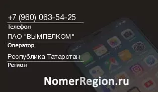 Кто звонил с 9600635425 - регион и оператор